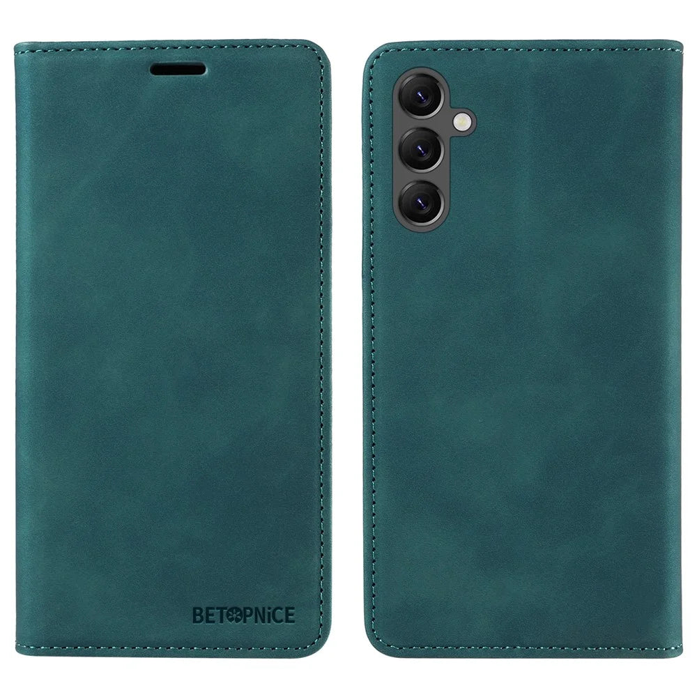 BETOPNICE 003 for Samsung Galaxy A25 5G (Global) (161.0 x 76.5 x 8.3mm) Case Mobile Phone Guard RFID Blocking Stand Cover - Green - 1