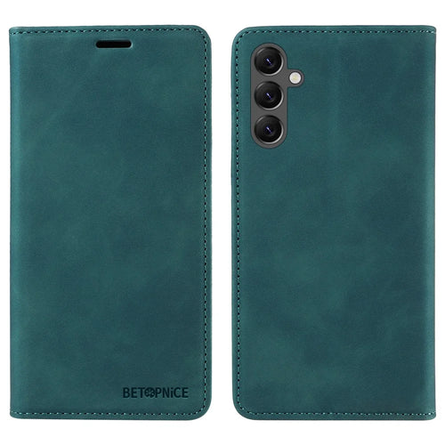 BETOPNICE 003 for Samsung Galaxy A25 5G (Global) (161.0 x 76.5 x 8.3mm) Case Mobile Phone Guard RFID Blocking Stand Cover - Green - 1