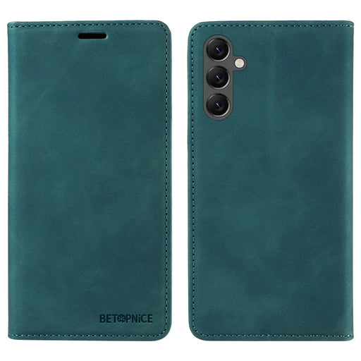 BETOPNICE 003 for Samsung Galaxy A25 5G (Global) (161.0 x 76.5 x 8.3mm) Case Mobile Phone Guard RFID Blocking Stand Cover - Green - 1