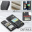 For Samsung Galaxy S21+ 5G Phone Case CASEME C22 Leather Back Cover with RFID Blocking Card Slots - Black - 6
