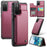 For Samsung Galaxy S20 4G / 5G Phone Case CASEME C22 Leather Back Cover with RFID Blocking Card Slots - Red - 1