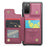 For Samsung Galaxy S20 4G / 5G Phone Case CASEME C22 Leather Back Cover with RFID Blocking Card Slots - Red - 2
