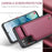 For Samsung Galaxy S20 4G / 5G Phone Case CASEME C22 Leather Back Cover with RFID Blocking Card Slots - Red - 5