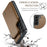 For Samsung Galaxy S21 5G / 4G Phone Case CASEME C22 Leather Back Cover with RFID Blocking Card Slots - Brown - 7