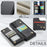 For Samsung Galaxy S22+ 5G Phone Case CASEME C22 Leather Back Cover with RFID Blocking Card Slots - Black - 6