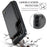 For Samsung Galaxy S22+ 5G Phone Case CASEME C22 Leather Back Cover with RFID Blocking Card Slots - Black - 7