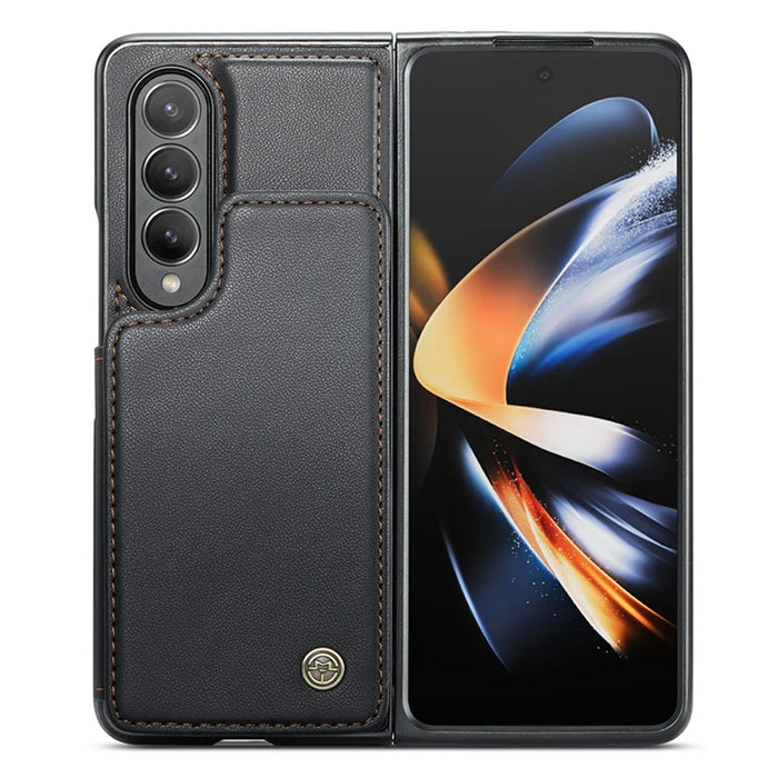 For Samsung Galaxy Z Fold4 5G Phone Case CASEME C22 Leather Back Cover with RFID Blocking Card Slots - Black - 4
