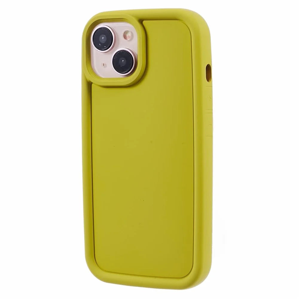 DY Series For iPhone 14 TPU Case Anti-fingerprint Phone Cover - Olive - 1
