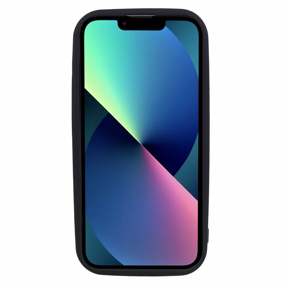 DY Series For iPhone 13 Case Rubberized Finish Soft TPU Phone Cover - Black - 2
