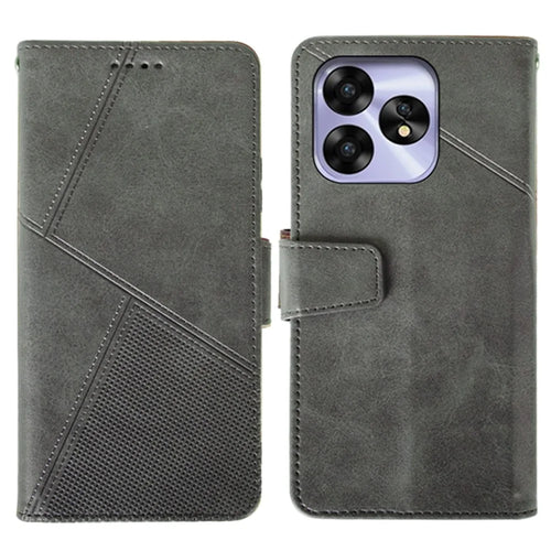 IDEWEI For Umidigi A15 Case Anti-fall Calf Texture Stand Phone Protective Cover - Black - 1