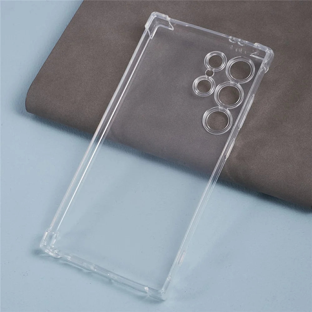 For Samsung Galaxy S24 Ultra Case Clear TPU Cover with Reinforced Four Corner - 3