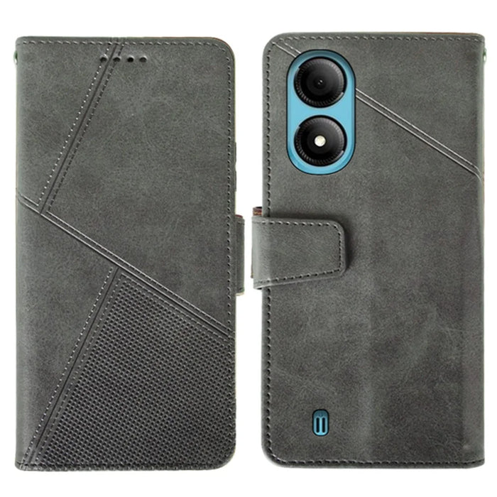 IDEWEI For ZTE Blade A33S Case Calf Texture PU Leather+TPU Stand Mobile Phone Cover - Black - 1