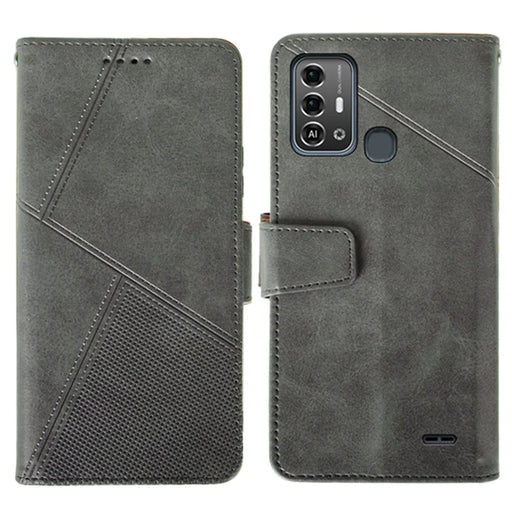 IDEWEI For ZTE Blade A53 Pro Case Scratch-resistant Calf Texture Wallet Protective Cover - Black - 1