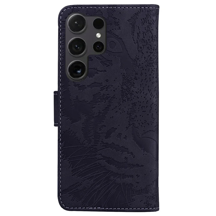 PU Leather Case for Samsung Galaxy S24 Ultra Dustproof Wallet Cell Phone Cover - Black - 7