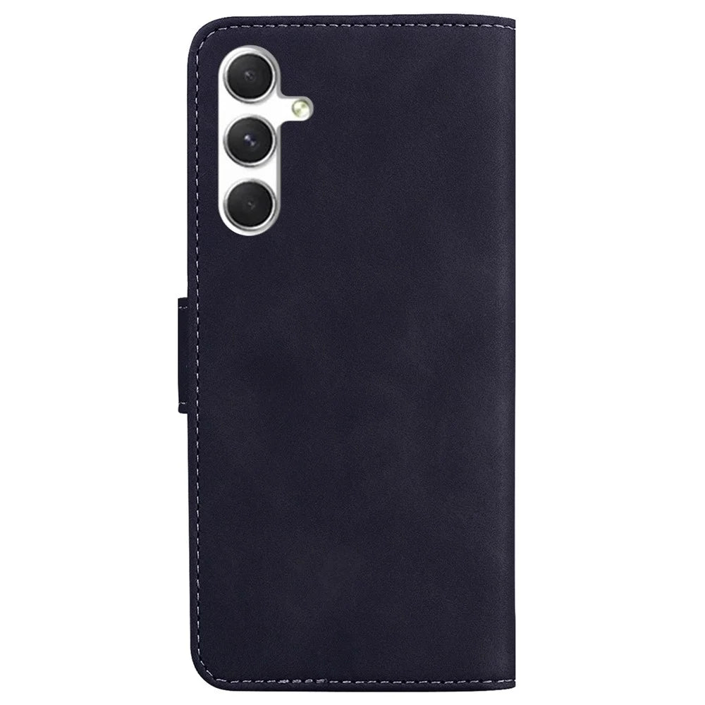 Phone Case for Samsung Galaxy S24+ PU Leather Mobile Cover Magnetic Phone Shell Wallet - Black - 7