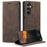 CASEME 013 Series For Samsung Galaxy S24 Case Anti-drop PU Leather Stand Cellphone Protector - Coffee - 1
