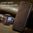 CASEME 013 Series For Samsung Galaxy S24 Case Anti-drop PU Leather Stand Cellphone Protector - Coffee - 5