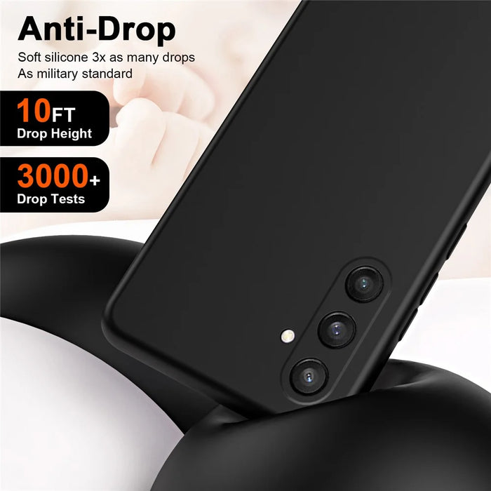 For Samsung Galaxy S24+ Case Anti-Drop Rubberized 2.2mm TPU Phone Cover - Black - 3