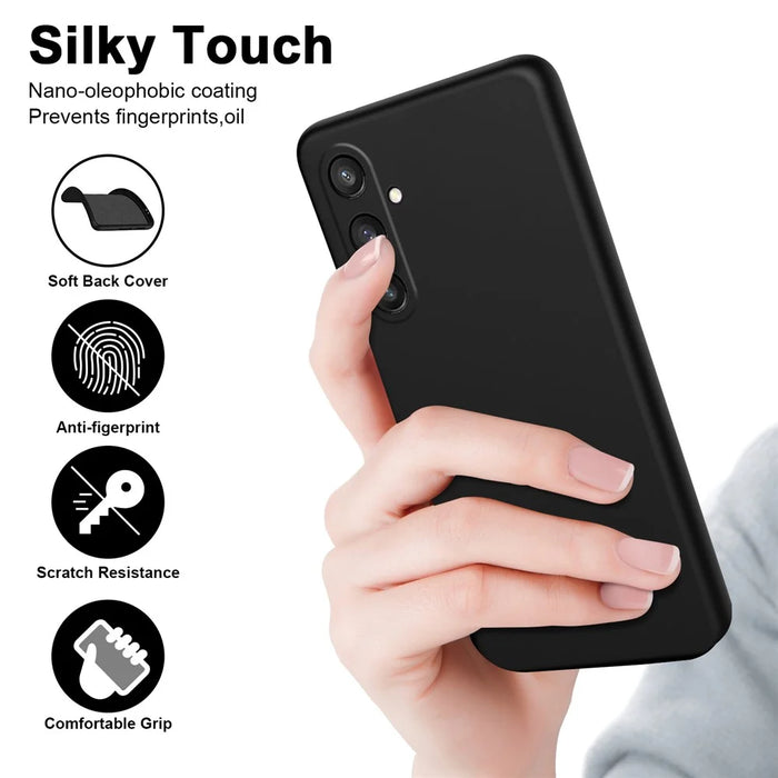For Samsung Galaxy S24+ Case Anti-Drop Rubberized 2.2mm TPU Phone Cover - Black - 4