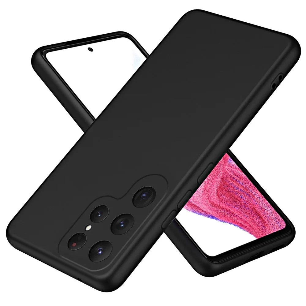 For Samsung Galaxy S24 Ultra Case Anti-Scratch Rubberized 2.2mm TPU Phone Shell - Black - 1