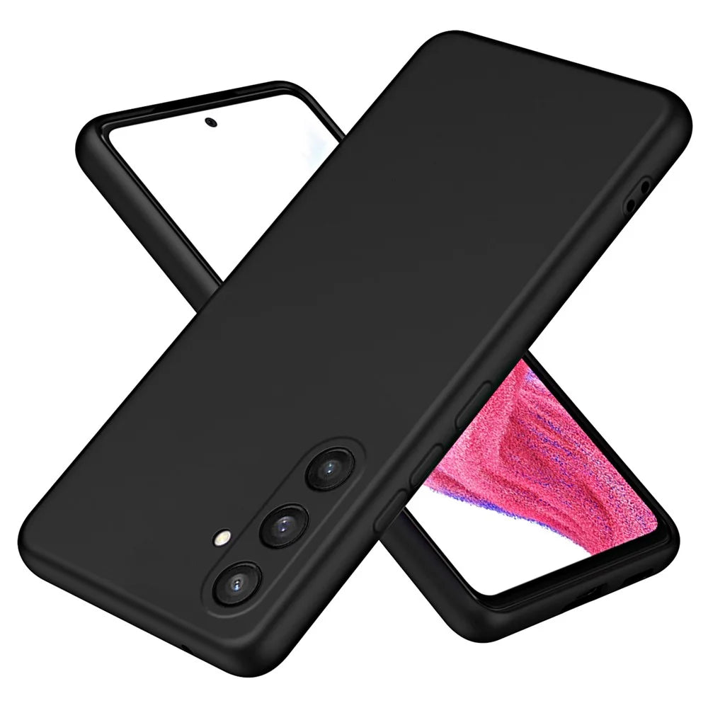 For Samsung Galaxy S24 Case Rubberized 2.2mm Anti-Drop TPU Phone Shell - Black - 1