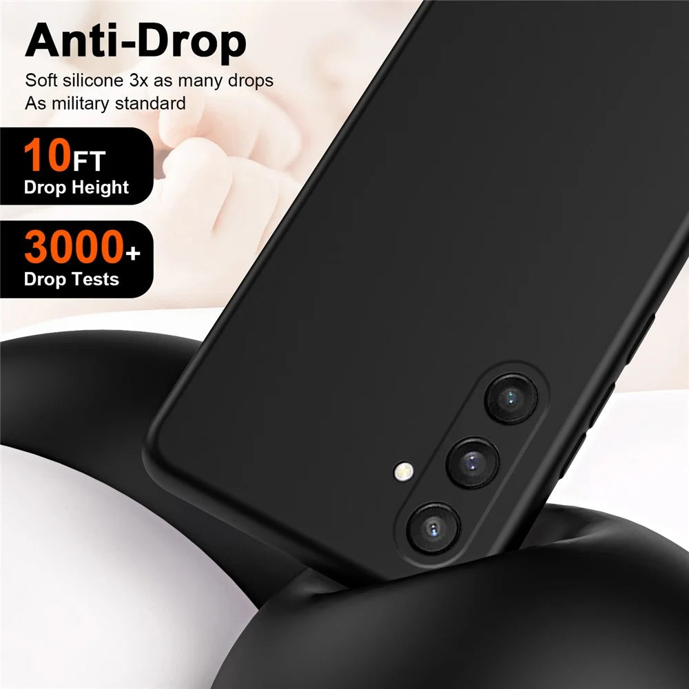 For Samsung Galaxy S24 Case Rubberized 2.2mm Anti-Drop TPU Phone Shell - Black - 3