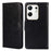 For Infinix Zero 30 4G Case Textured Leather Stand Wallet Phone Cover - Black - 1