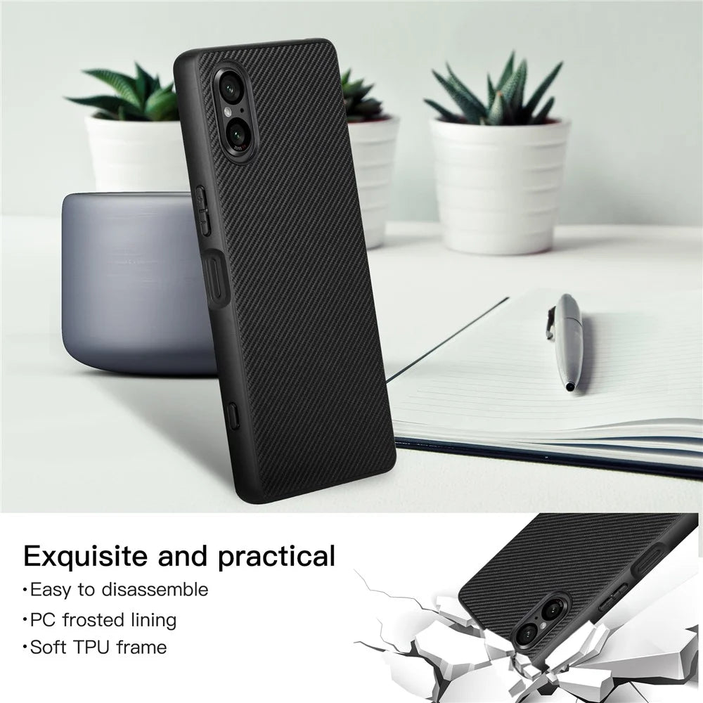 VILI TC Series for Sony Xperia 5 V Case Leather+TPU Protective Phone Cover - 5