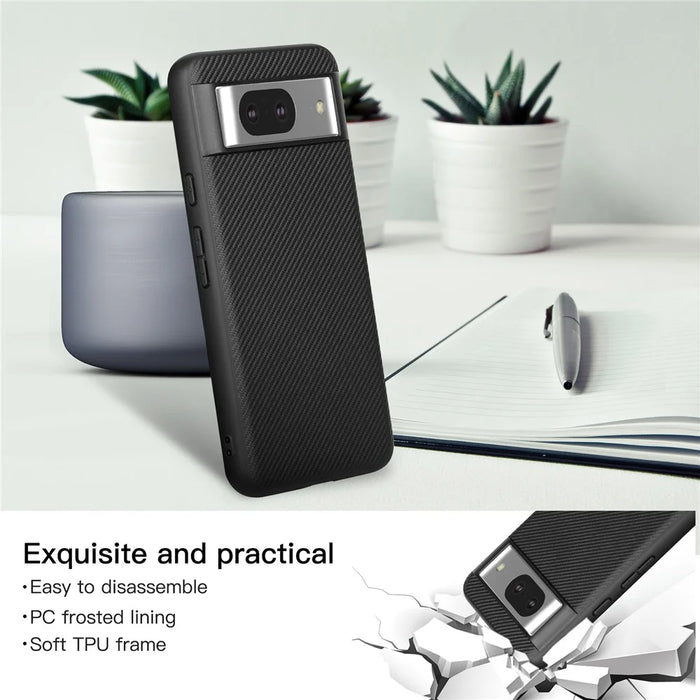 VILI TC Series for Google Pixel 8 Phone Case Leather Coated TPU Cover - 5