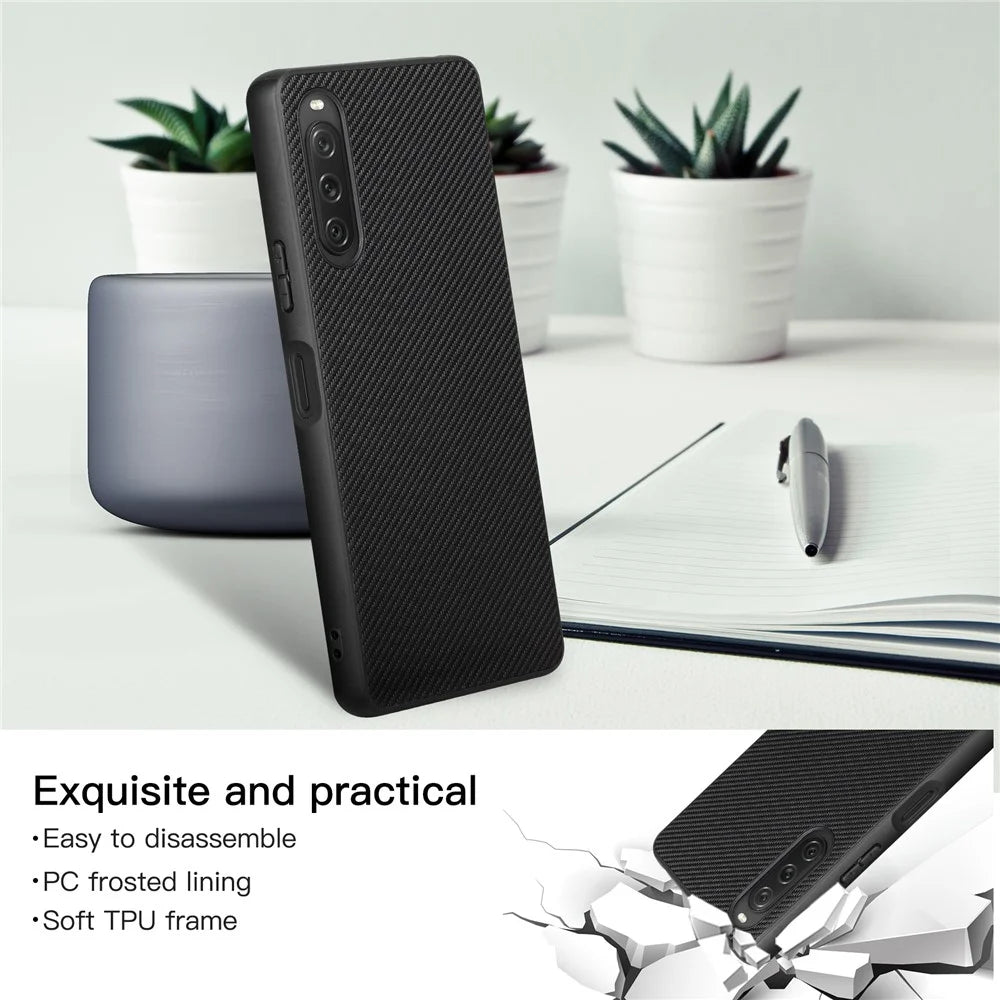 VILI TC Series for Sony Xperia 10 V Case Anti-scratch Leather Coated TPU Cover - 5