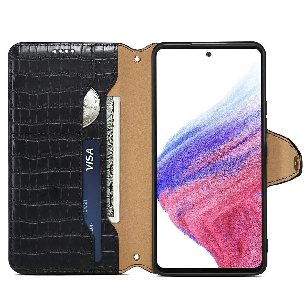 For Samsung Galaxy A53 5G Case Wallet Leather Phone Stand Cover - Black - 2