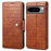 For Google Pixel 8 Pro Case Stand Wallet Phone Leather Cover - Brown - 1