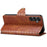 For Samsung Galaxy A54 5G Case PU Leather Crocodile Texture Phone Cover - Brown - 3