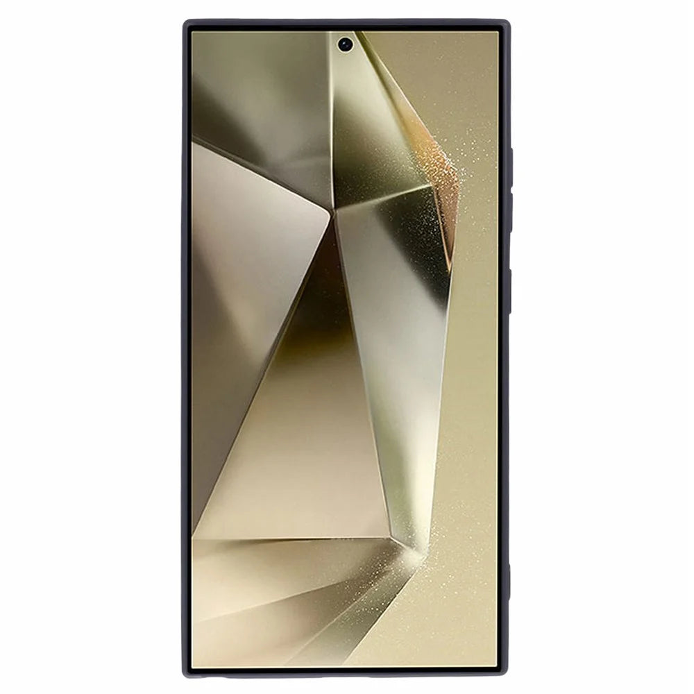 For Samsung Galaxy S24 Ultra Case Kickstand Phone Cover with Slide Lens Protection - Black - 2