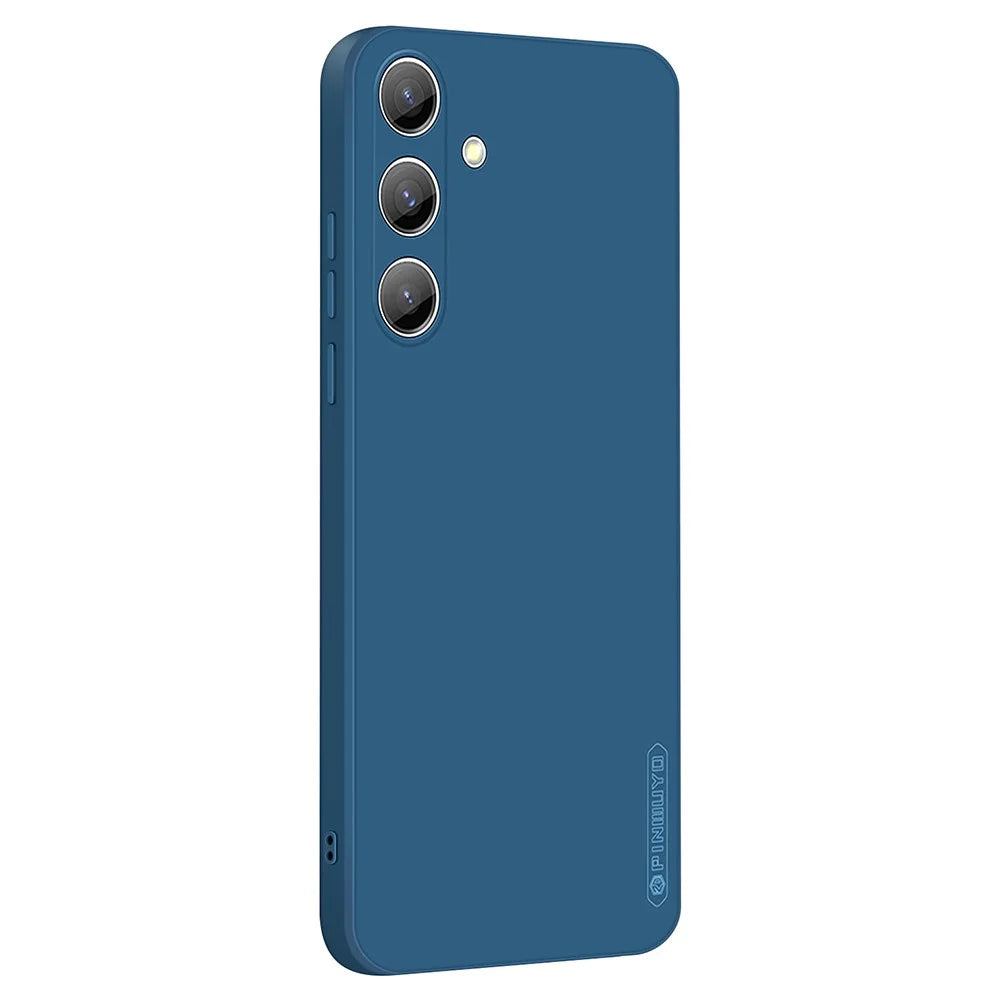 PINWUYO JK Touching Series for Samsung Galaxy S24+ Case Slim-Fit TPU Phone Back Protector - Navy Blue - 1