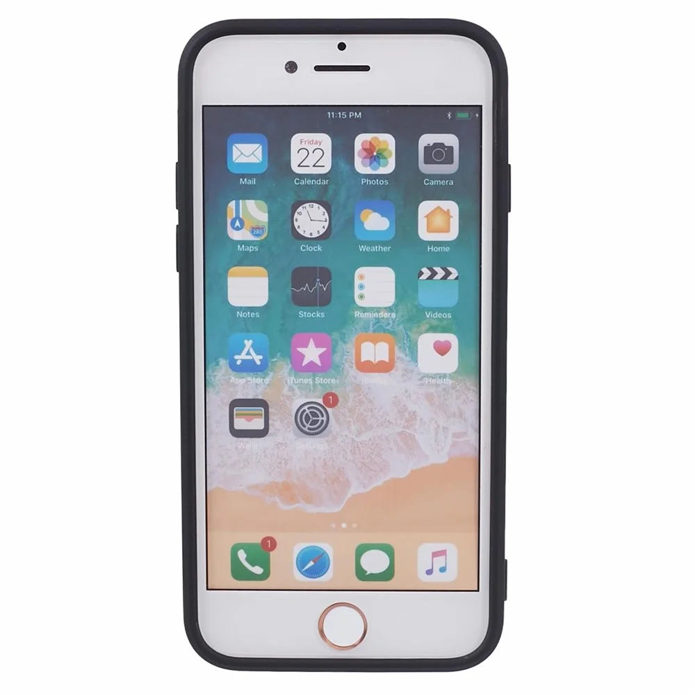 YX Series For iPhone 7 4.7 inch / 8 4.7 inch / SE (2022) / SE (2020) Phone Case Matte Soft TPU Cover (Precise Cutout) - Black - 2