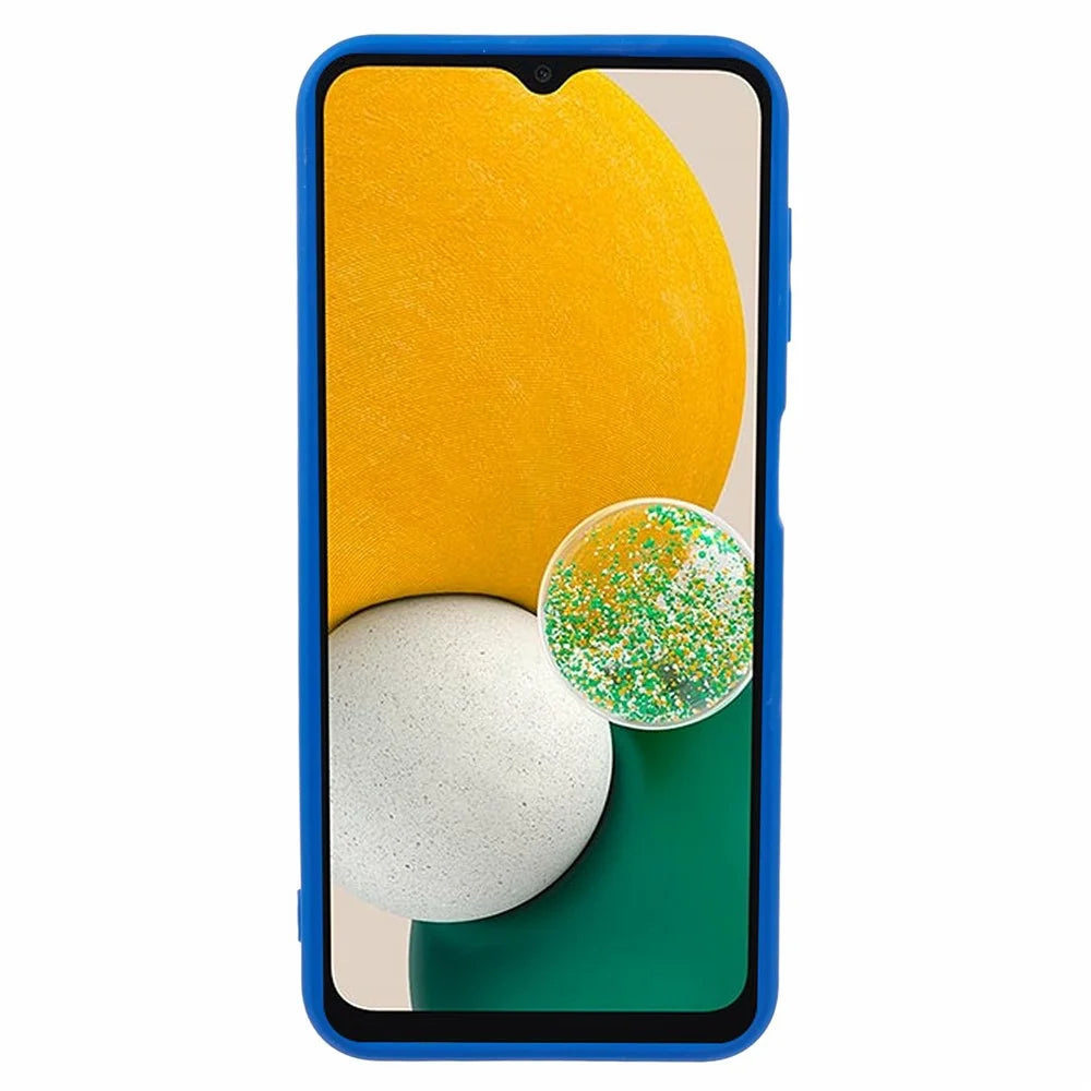 YX Series For Samsung Galaxy A14 5G / A14 4G Case Anti-fingerprint TPU Cover (Precise Cutout) - Blue - 2