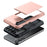 For Samsung Galaxy S24+ Case TPU + PC Phone Cover with Slide Card Holder - Rose Gold - 2