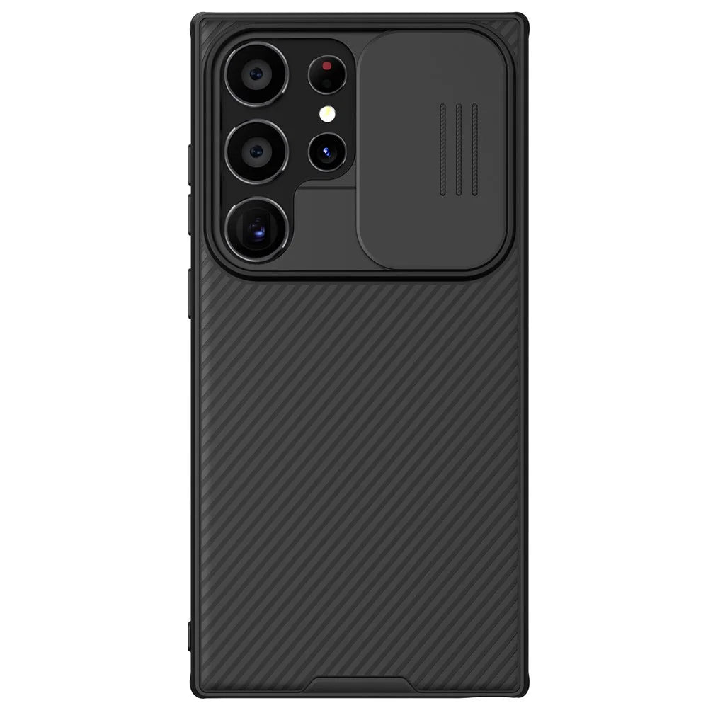 NILLKIN CamShield Pro Series For Samsung Galaxy S24 Ultra Case PC+TPU Slide Camera Lid Phone Cover - Black - 1