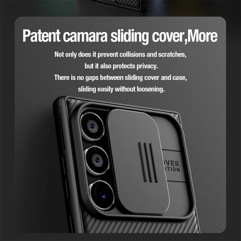 NILLKIN CamShield Pro Series For Samsung Galaxy S24 Ultra Case PC+TPU Slide Camera Lid Phone Cover - Black - 7