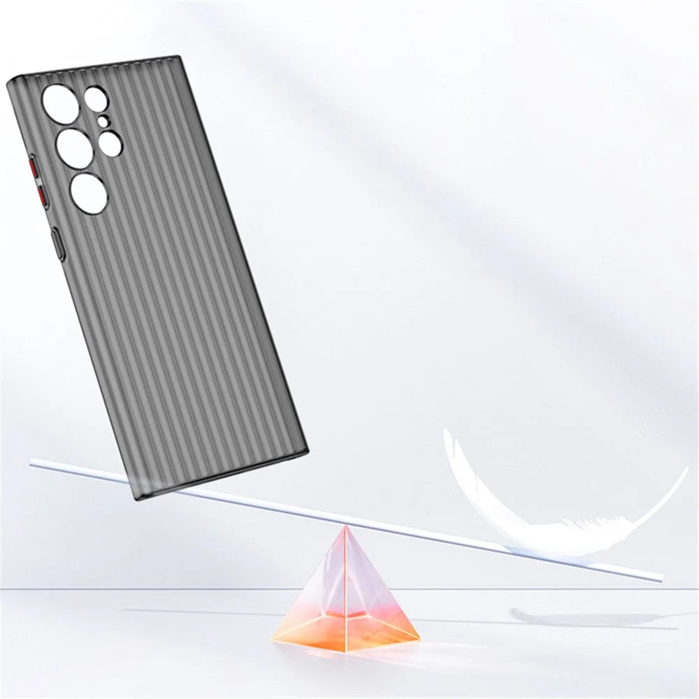 For Samsung Galaxy S24 Ultra Phone Case Hard PC Rugged Back Cover - Transparent Black / Matte - 4