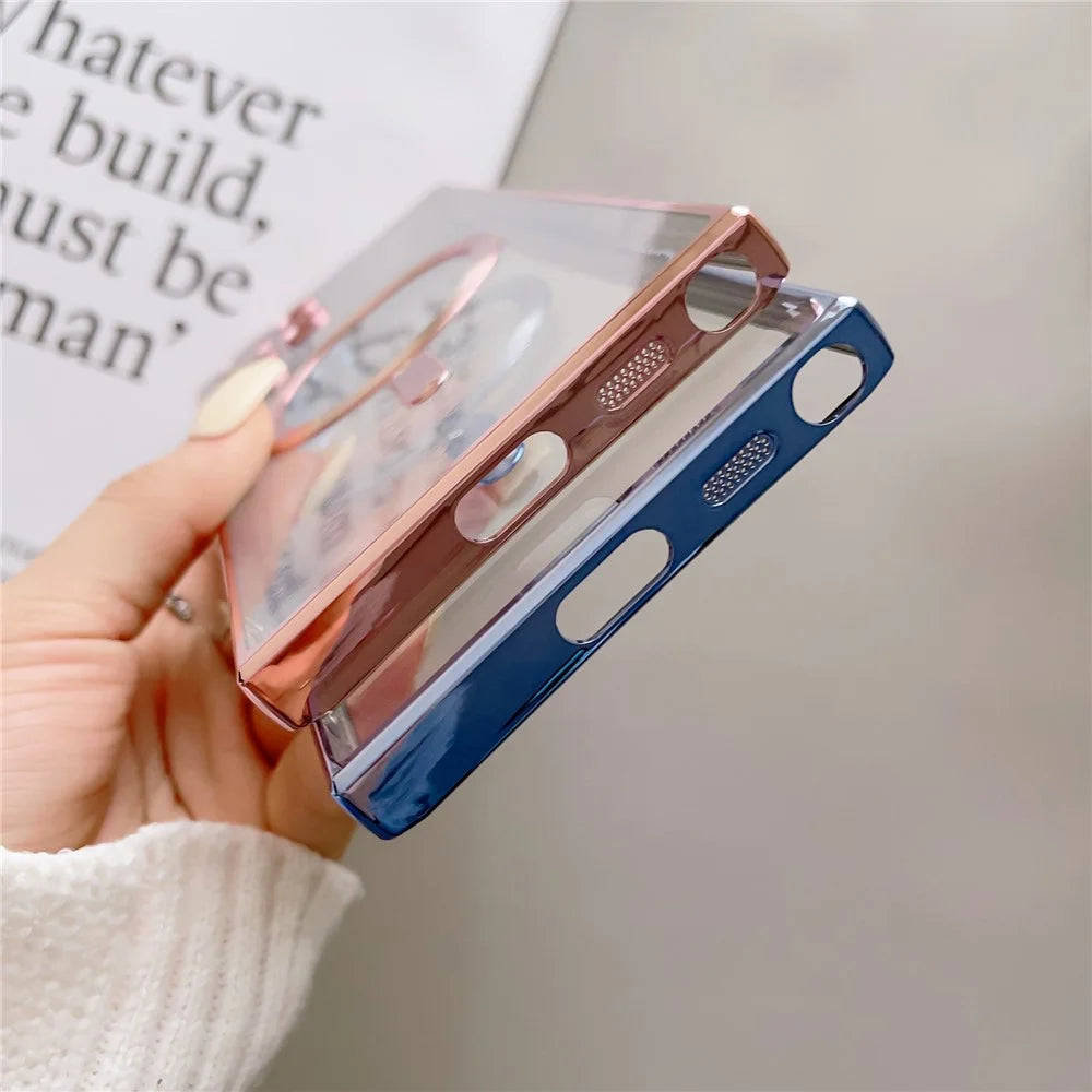 For Samsung Galaxy S24 Ultra Magnetic Case Case TPU Electroplated Phone Cover - Gold - 4