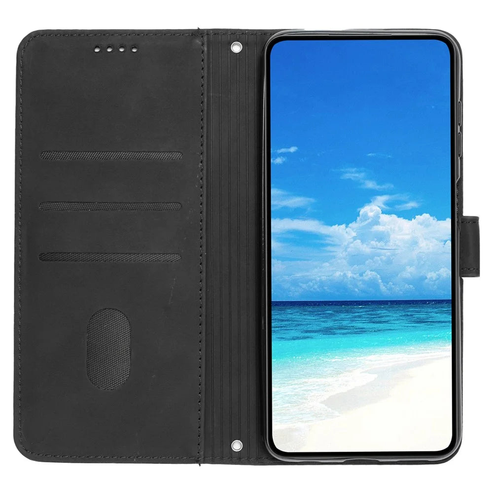 For Samsung Galaxy A05s 4G Case Stand Anti-Scratch Wallet PU Leather Phone Cover - Black - 2
