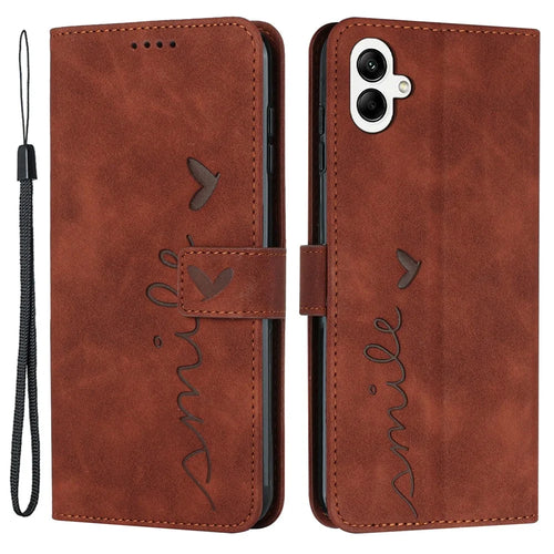 For Samsung Galaxy A05 4G Case Stand Wallet PU Leather Cell Phone Cover - Brown - 1