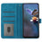 For Samsung Galaxy S24 Anti-Scratch PU Leather Wallet Phone Cover Imprinted Stand Phone Case - Blue - 3
