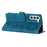For Samsung Galaxy S24 Anti-Scratch PU Leather Wallet Phone Cover Imprinted Stand Phone Case - Blue - 4