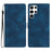 For Samsung Galaxy S24 Ultra Case PU Leather Stand Phone Cover Magnetic Phone Shell Wallet - Blue - 1