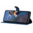 For Samsung Galaxy S24 Ultra Case PU Leather Stand Phone Cover Magnetic Phone Shell Wallet - Blue - 2