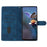 For Samsung Galaxy S24 Ultra Case PU Leather Stand Phone Cover Magnetic Phone Shell Wallet - Blue - 3