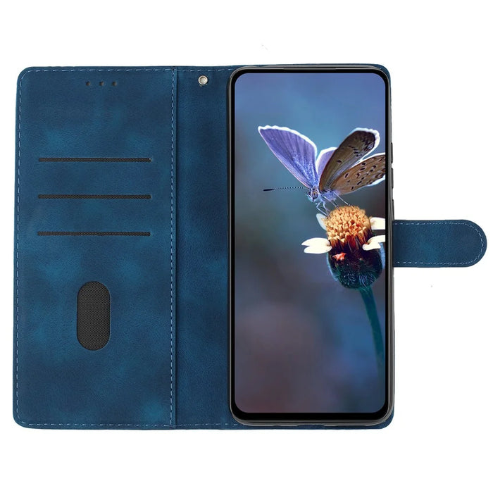 For Samsung Galaxy S24 Ultra Case PU Leather Stand Phone Cover Magnetic Phone Shell Wallet - Blue - 3